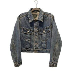 Vintage Ralph Lauren Country 90s Cropped Denim Jacket Size S (Made in Singapore)